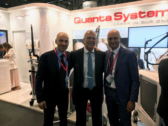 WM Laser Robert Wagner mit Mitarbeitern von Quanta Systems